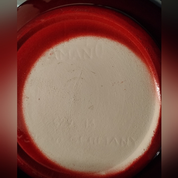 AMANO Germany Art Pottery Squat Vase Oxblood Red 629-13 - Picture 4 of 4